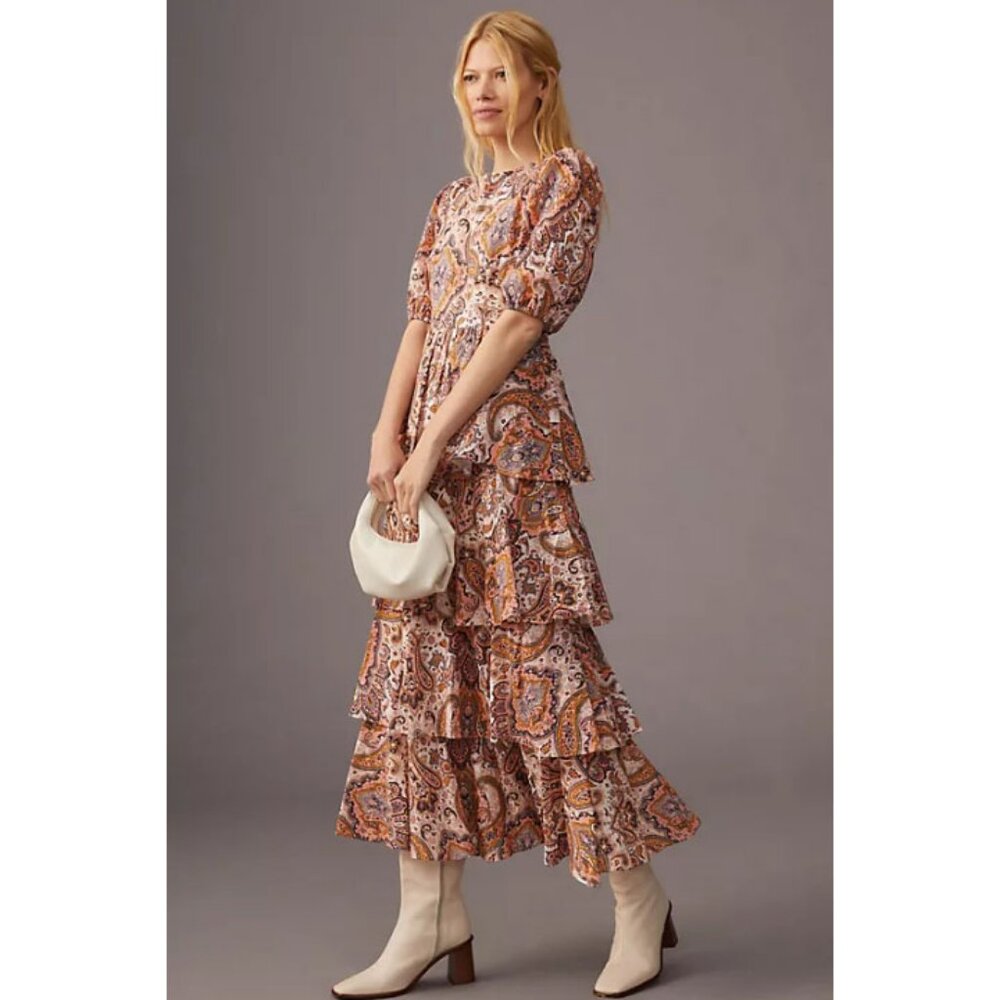 Kachel Anthropologie Tiered Maxi Dress - M